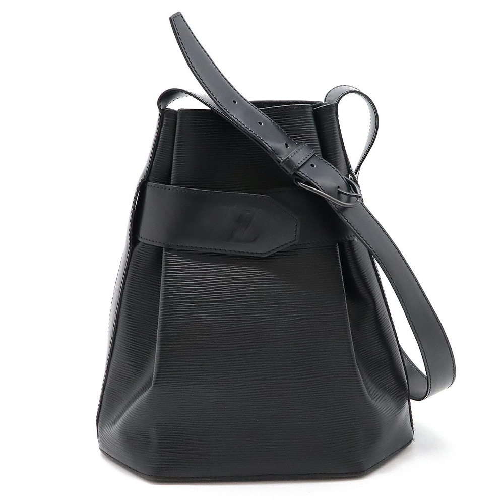 LOUIS VUITTON Epi Sac Depaule Shoulder Bag Hobo Leather Noir Black